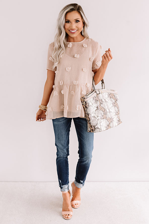 Love Bandit Shift Top in Taupe Image - 2