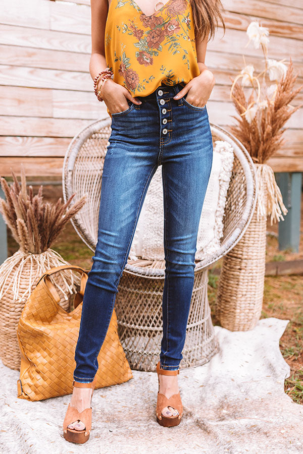 KanCan The Christen High Waist Button Up Skinny Image - 2