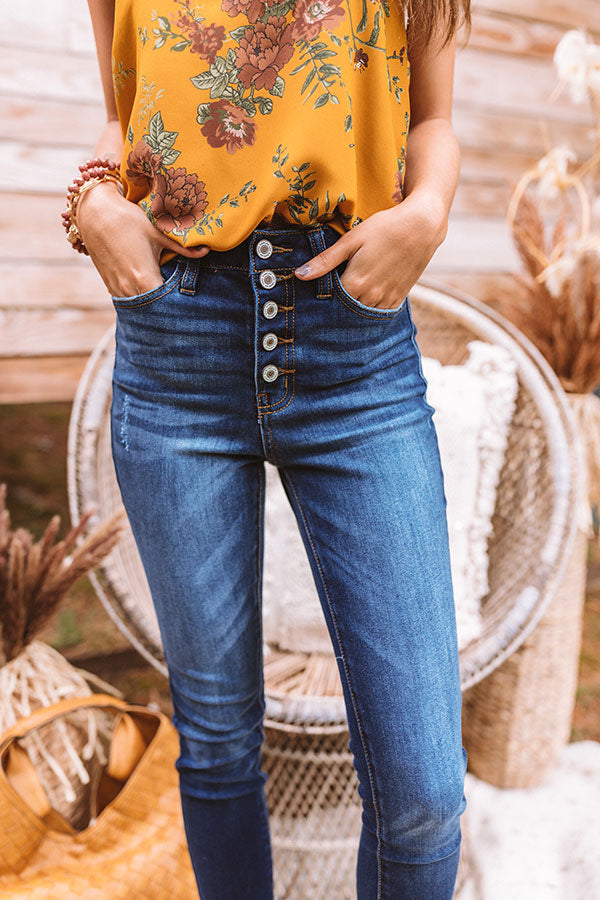 KanCan The Christen High Waist Button Up Skinny Image - 3