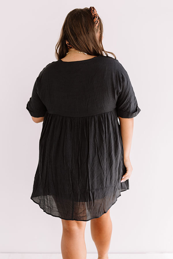 Uptown Meetup Shift Dress In Black Curves Image - 4
