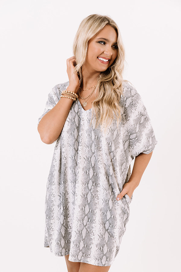Clear The Air Snake Print Tunic Dress Image - 5