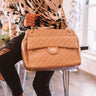 Pretty Style Quilted Tote In Khaki Image - 1
