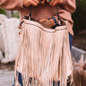 The Time Is Now Faux Leather Fringe Tote In Iced Latte Image - 1