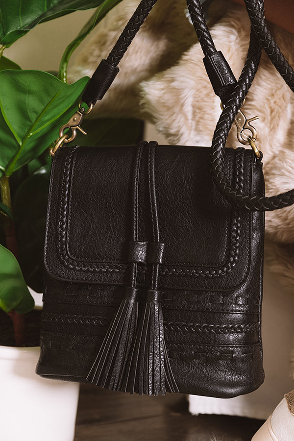 Tribeca Treat Faux Leather Crossbody In Black • Impressions Online Boutique