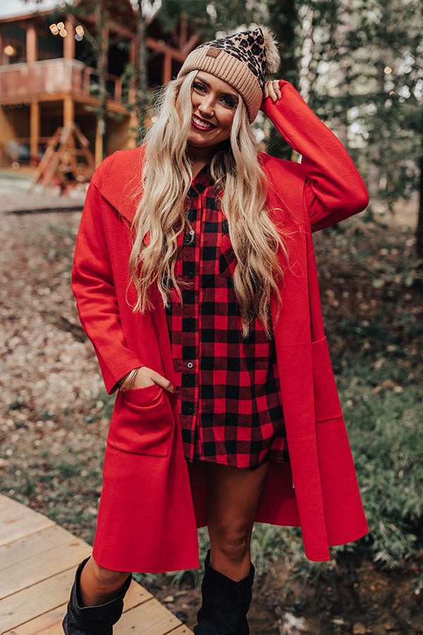 Instant Classic Cardigan In Red • Impressions Online Boutique