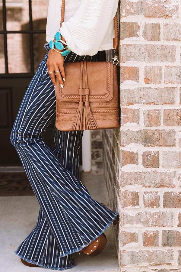 Tribeca Treat Faux Leather Crossbody In Brown • Impressions Online Boutique