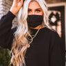 Pretty Style Cloth Face Mask In Black Image - 1