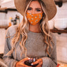 Solo Trip Floral Cloth Face Mask In Orange Image - 1