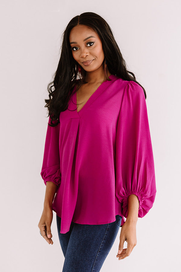 The City Life Shift Top In Berry