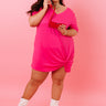 Dinner And Show Shift Dress In Hot Pink Curves Image - 1