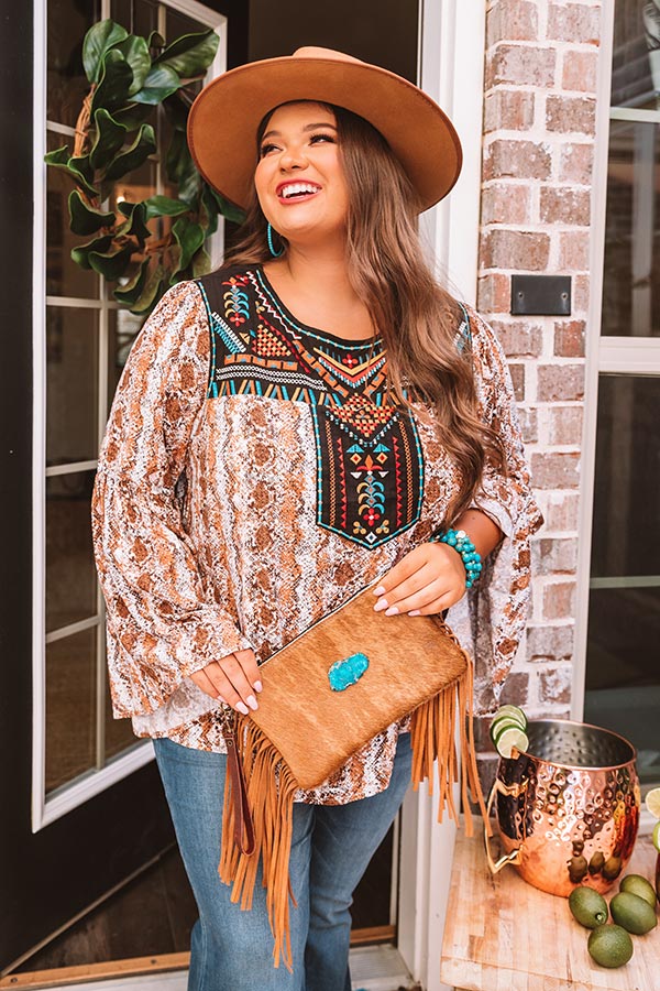 Dusk Until Dawn Embroidered Top  Curves Image - 1