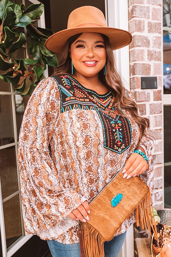 Dusk Until Dawn Embroidered Top  Curves Image - 5