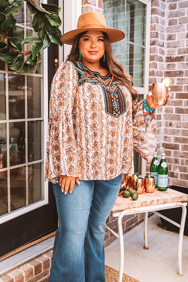 Dusk Until Dawn Embroidered Top  Curves Image - 4