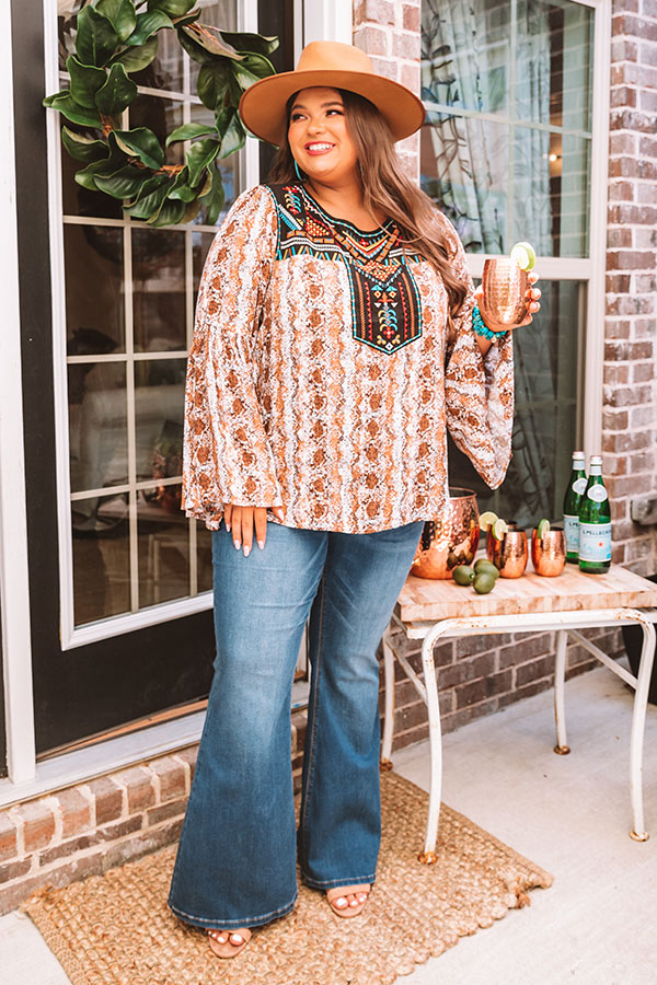 Dusk Until Dawn Embroidered Top  Curves Image - 3