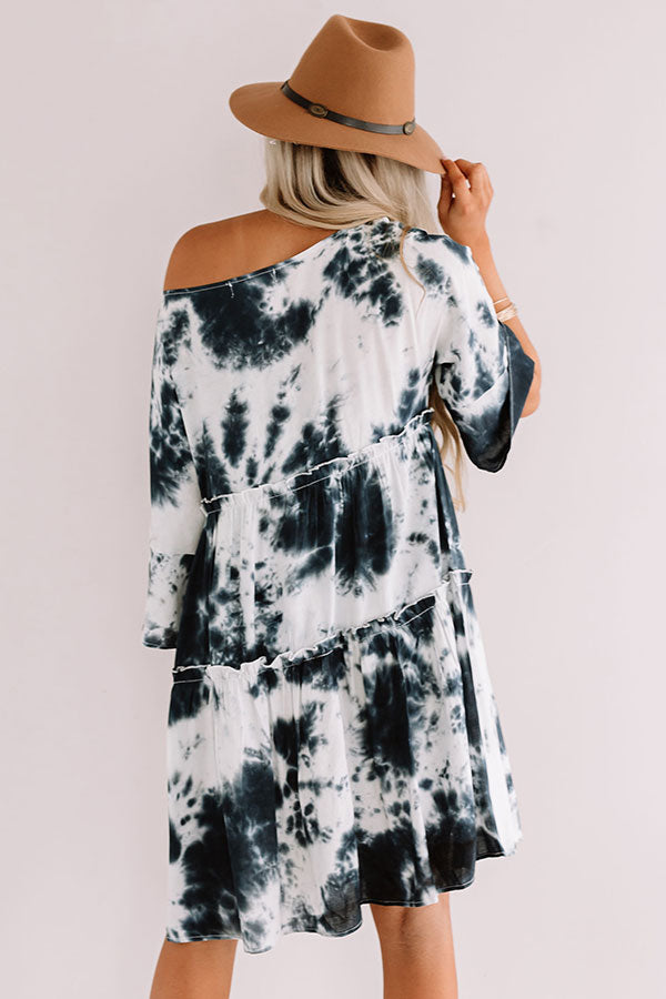 Living In The Moment Tie Dye Babydoll Dress Image - 3