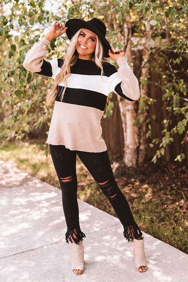 Maple Kisses Knit Sweater In Black Image - 3