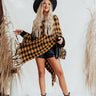 Fall In Vermont Buffalo Check Poncho In Golden Honey Image - 1