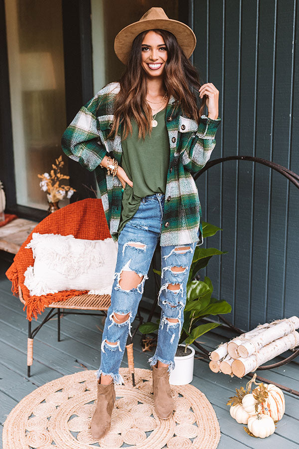 State Park Plaid Jacket in Green