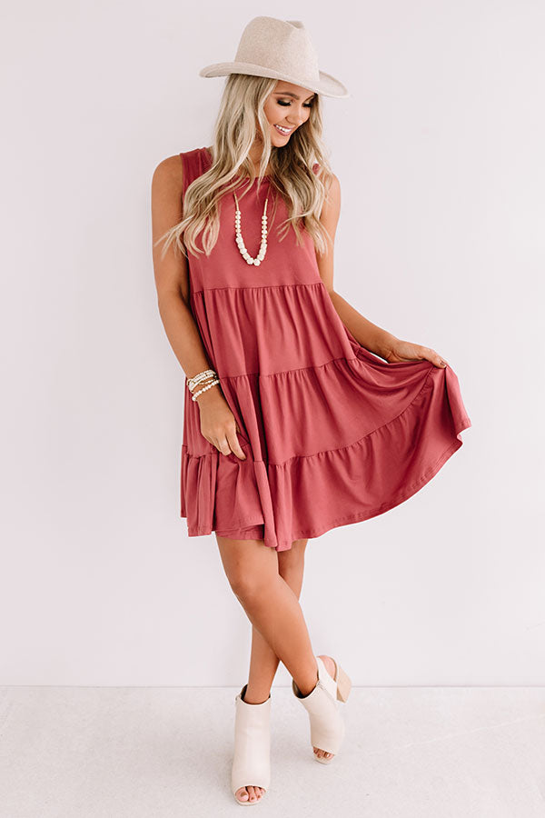 Apple Spiced Wishes Babydoll Dress In Sangria Image - 1