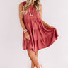 Apple Spiced Wishes Babydoll Dress In Sangria Image - 1