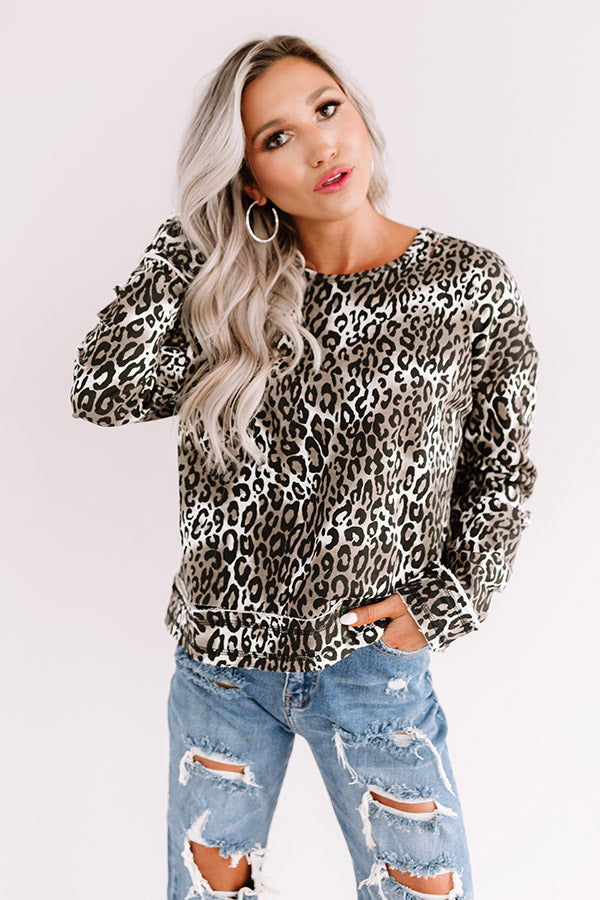 Hold My Hand Leopard Sweatshirt