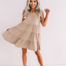 Apple Spiced Wishes Babydoll Dress In Taupe Image - 1