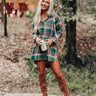 Rocky Mountain Bliss Flannel Sweater In Hunter Green Image - 1