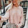 Latte Morning Distressed Sweater In Pink Image - 1