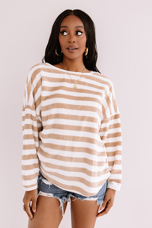 Missing You Softly Plush Stripe Sweater Image - 2