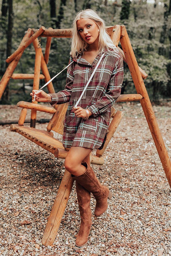 Rocky Mountain Bliss Flannel Sweater In Brown Image - 1