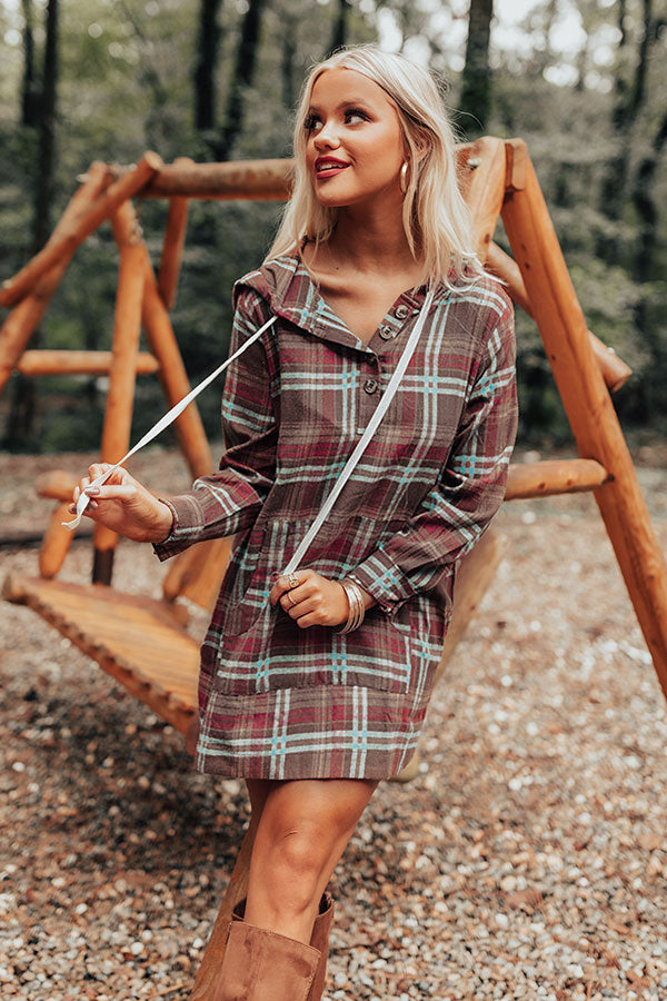 Rocky Mountain Bliss Flannel Sweater In Brown Image - 2