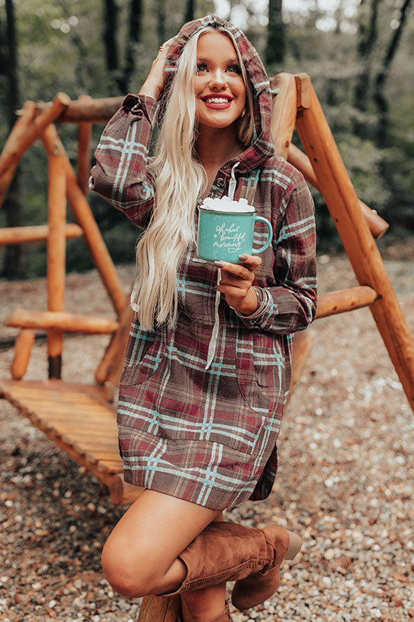 Rocky Mountain Bliss Flannel Sweater In Brown Image - 5