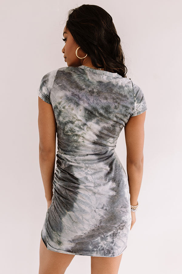Best In Class Tie Dye Dress In Charcoal Image - 4