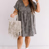 Casual Occasion Babydoll Dress In Charcoal Curves Image - 1