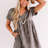 Casual Occasion Babydoll Dress In Charcoal Image - 1