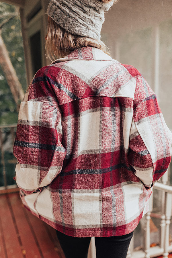 Redwoods Adventure Plaid Jacket In Wine Image - 5