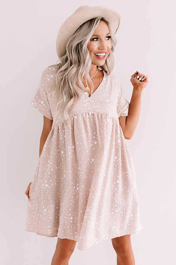 Casual Occasion Babydoll Dress In Iced Latte – Impressions Online Boutique
