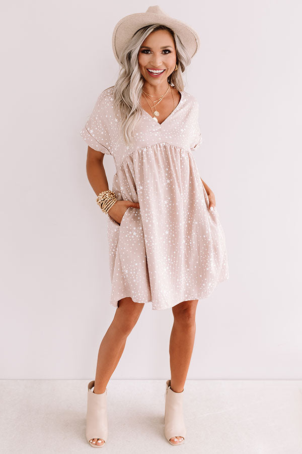 Casual Occasion Babydoll Dress In Iced Latte – Impressions Online Boutique