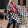 Autumn Rush Buffalo Check Poncho In Black Image - 1