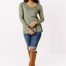 Aspen Hideaway Shift Top In Olive Image - 1