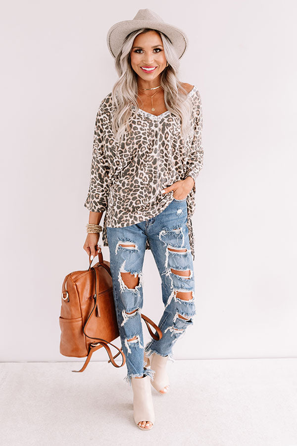 Crowd Favorite Leopard Shift Top Image - 4