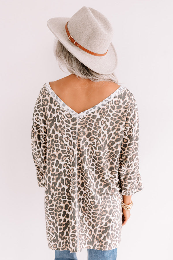 Crowd Favorite Leopard Shift Top Image - 3