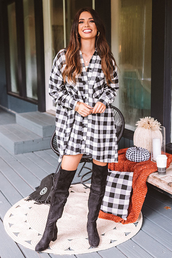 Napa And Chill Flannel Tunic In White Image - 2