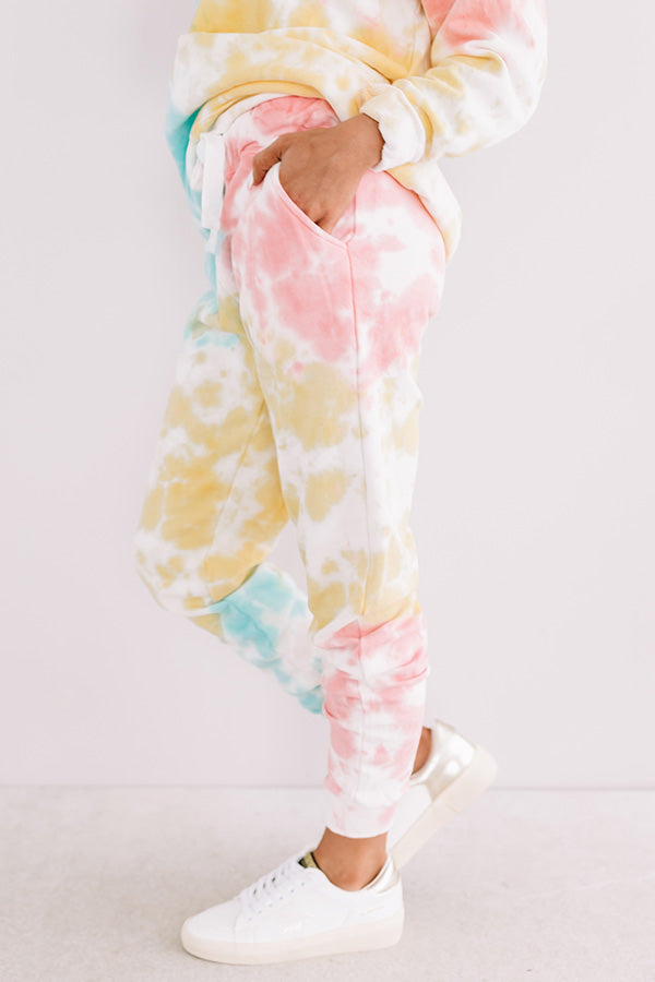 Going Home Tie Dye Joggers in Coral Image - 3