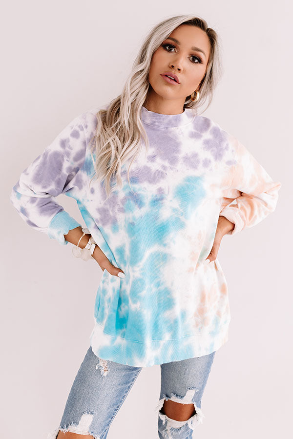 Going Home Tie Dye Sweatshirt in Lavender • Impressions Online Boutique
