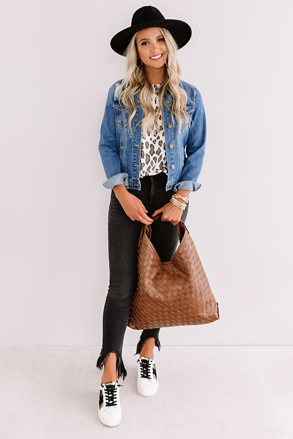 First In Sass Distressed Leopard Tank Image - 4