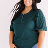 Denver Destination Shift Top In Hunter Green   Curves Image - 1