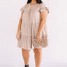 Ready To Party Babydoll Dress In Taupe Curves Image - 1
