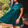 Ready To Party Babydoll Dress In Hunter Green Curves Image - 1