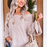 Laying Low In Colorado Popcorn Knit Sweater In Taupe Image - 1